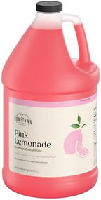 Hometown Provisions Beverage 5:1 Syrup Concentrate - 1 Gallon Bulk Mix - Makes 6 Gallons of Beverage - Ideal for Restaurants, Catering, & Cocktails (Pink Lemonade)