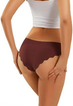 Women’s Seamless Underwear, No Show Bikini Briefs, Soft Stretch Panties, Invisibles Underwear for Women, 6 Pack