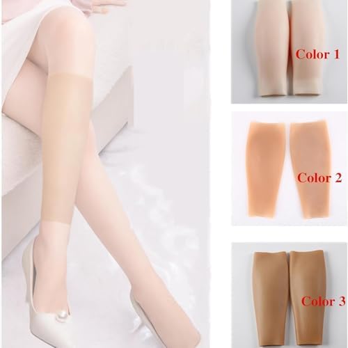 1 Pair Silicone Calf Pads Leg Arm Enhancer Calf Corrector Scar Birthmark for Thin Skinny Crooked Legs,M