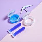 2Pcs Blue Handy Silicone Soft Contact Lenses Small Suction Cups Stick, RGP Inserter Remover Cases, Applies Contacts Safely and Hygienically, Contact Lens Remover, Contact Lens Cases