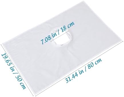 UKCOCO Satin Massage Table Sheet with Face Breath Hole, Skin-Friendly Beauty Bed Cover for Spa, Salon & Massage Therapy, Reusable Facial Cradle Pad, White