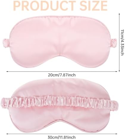 Molain Sleep Mask, 2 Pack Silky Eye Cover Soft Satin Blindfold Elastic Strap Night Eyes Shade for Women Men, Eye Sleep Shade Cover, Blocks Light Reduces Puffy Eyes Gifts(Pink)