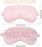 Molain Sleep Mask, 2 Pack Silky Eye Cover Soft Satin Blindfold Elastic Strap Night Eyes Shade for Women Men, Eye Sleep Shade Cover, Blocks Light Reduces Puffy Eyes Gifts(Pink)