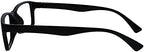 OPULIZE PEP Classic Reading Glasses for Women Men, Scratch Resistant Rectangular Frame with Spring Hinges, Black +1.5 (Pack of 4)