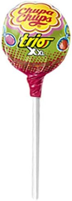 Chupa Chups XXL Trio Bubble Gum Lollipops, Assorted Flavors, Easter Candy, Easter Basket Essentials Stuffers for Kids and Adults, Individually Wrapped Extra Large, Pack of 48