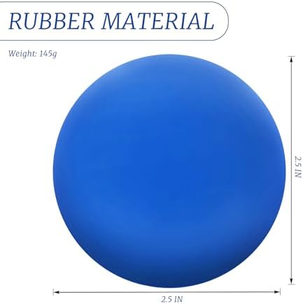 ZUFECY Massage Ball for Foot & Back, 2.5 Inch Rubber Trigger Point Therapy Ball - Myofascial Release Tool for Yoga, Plantar Fasciitis Relief, Muscle Relaxation Hand Massager