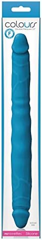 Colours - Double Pleasures - 12 Inch Silicone Double Dong (Blue)