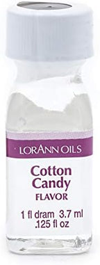 LorAnn Oils Super Strength Flavoring - Used For Candy Making, Flavoring, Baking, Hard Candy, & Flavor Oils - Bold, Natural Flavors 4X Stronger Than Extracts - Cotton Candy, Pack of 2, 0.125 fl oz