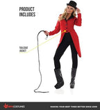 fun shack Red Ringmaster Jacket Womens, Circus Ringmaster Costume Women, Lion Tamer Costume, Carnival Costumes for Women