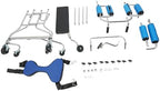 Adult Standing Walker for Seniors, 220.46LBS Load Floorstanding Hemiplegia Rehabilitation Standing Frame Lower Limb Training Walking Aid Portable Medical Standing Aids with 8 Wheels