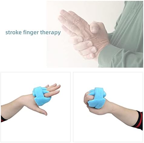 rainbowstar 2 Pack Palm Protector with Finger Separators Hand Contracture Cushion Finger Rehabilitation Training Device for Stroke Hemiplegia