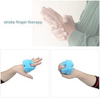 rainbowstar 2 Pack Palm Protector with Finger Separators Hand Contracture Cushion Finger Rehabilitation Training Device for Stroke Hemiplegia
