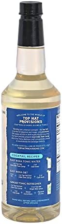 Top Hat East India Craft Concentrated Quinine Tonic Drink Syrup - 5x Natural Quinine Wellness Tonic Water Concentrate - Just Add Club Soda - 32oz bottle