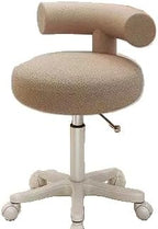 Pulley Worker's Chair, Multifunctional Beauty and Hairdressing Rotating Lifting Lamb Plush Chair,Khaki