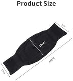 Long 17.3in Unisex Breathable Blend Winter Warmer Knee Brace Pads Thicken Thermal Knit Knee Warmers Sleeve Pads Legging Stockings for Women Men Outdoor Sports Black