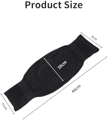 Long 17.3in Unisex Breathable Blend Winter Warmer Knee Brace Pads Thicken Thermal Knit Knee Warmers Sleeve Pads Legging Stockings for Women Men Outdoor Sports Black