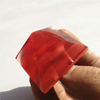 Natural Red Smelting Quartz Crystal Pyramid Gemstone Tower Decor