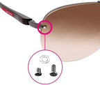Replacement Screws for Prada Eyeglasses Sunglasses to Mount Lenses (Gunmetal)