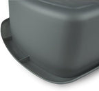 Whitefurze Rectangular Bowl, Plastic, Silver, Large