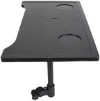 Wheelchair Tray Table with Cup Holders Detachable Wheelchair Table Cup Holder Universal Wheelchair Tray for Eating Reading Resting Detachable Universal Fit Wheelchair Desk Lap Board, Black