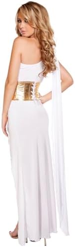 Womens Dresses One-Shoulder Sexy Irregular Princess Dress Greek Goddess Cosplay Halloween Costume Accessories