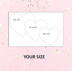 Hearted Shaped Custom Cake Image Personalized Make your Own Cake Toppers, Different sizes option, Birthday Cake Topper, Bento cake image, and any dessert and treats. Non PRECUT