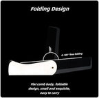 4 Pcs Folding Pocket Combs for Men - Stainless Steel Fine Tooth Hair Beard Combs for Styling Hair, Beard or Mustache Care, Compact Design for Travel & Everyday Grooming (Silver)