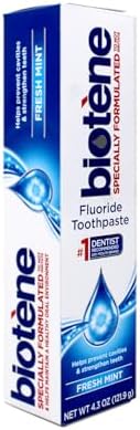 Biotene Fluoride Toothpaste, Fresh Mint 4.3 Ounces (Pack of 1)