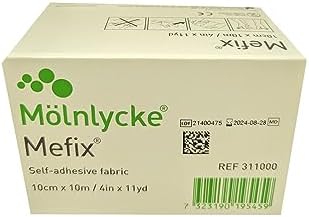 Mefix Self-Adhesive Fabric Tape. Width: 4" (10cm) x 11 yards, Quantity: 1 Roll