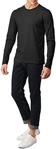 H2H Mens Casual Slim Fit Long Sleeve T-Shirts Soft Lightweight V-Neck/Crew-Neck Size XS to 3XL
