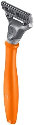 Harry's Original Shaving Kit for Men - Razor Handle, 15 Razor Blade Refills, and Travel Blade Cover - German Engineered - Orange