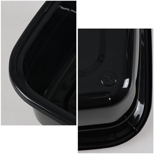 12 Quart Plastic Wash Basins, Rectangular Plastic Washing Pans, Black, 4 Packs