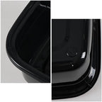 12 Quart Plastic Wash Basins, Rectangular Plastic Washing Pans, Black, 4 Packs