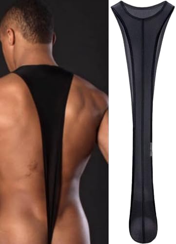 Mens Mankini Leotard Sexy Underwear Swimsuit Thong Hollow Out Wrestling Singlet Lingerie Bodysuit Jockstrap Costume