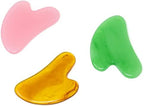 yueton 3PCS Resin Heart Shaped Scraping Board Imitation Jade Gua Sha Board Gua Sha Facial Massage Tool for Face and Body Treatment, Relieve Tensions and Reduce Puffiness