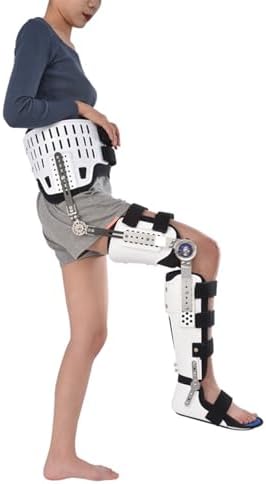 Knee Support Brace, Hip Knee Ankle Foot Orthosis Braces with Walking Boots for Hip Fracture Rehabilitation Equipment, Full Leg Brace for Adults