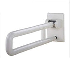 handrail Handrails Grab Bar U Type Foldable Stainless Steel Disabled Old Man Barrier-Free Urinal Handrail/Support Double Tube Rail – Drops Down & Folds up/White