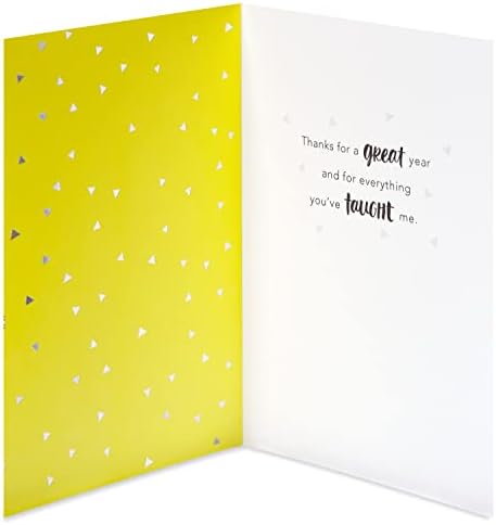 American Greetings Thank You Card for Teacher (A Great Year)