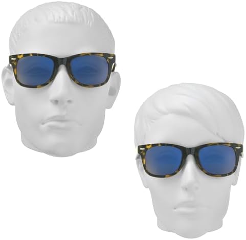 proSPORT BIFOCAL Sunglass Readers Horn Rim Frame Blue Flashed Mirror Lenses Men & Women Outdoor Activity +100 to+400