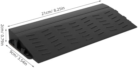VOSAREA Robotic Vacuum Cleaner and Wheelchair Ramp 0.8 Inch Rise 21 Inch Long Non-Slip Plastic Doorway Access Ramp for Mobility Scooters and Steps