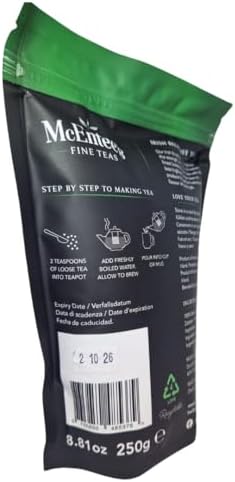 McEntee's Irish Breakfast Tea 250g / 8.81 oz Bag – BLENDED IN IRELAND - STRONG & CITRUSY - Ceylon and Assam