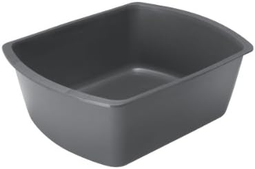 Rectangular Washbasin, 6 qt., Graphite, 9.5"L x 12.75"W x 4.5"H,1,Each,DYND80347H