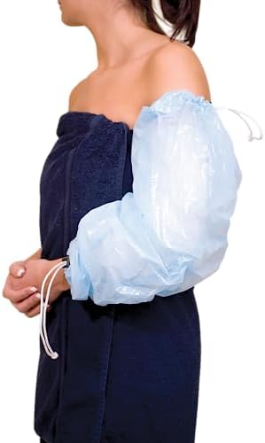 Acu-Life Shower Sleeve, Keeps Injuries Dry, One Size Fits All, Reusable, Waterproof, Blue