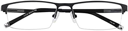 Half Rim Photochromic Gray Reading Glasses +2.25 Black Frame Mens Womens Eyeglasses