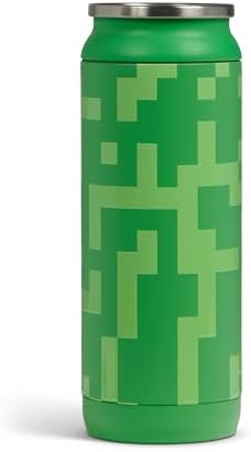 Igloo MineCraft Creeper 16 oz Stainless Steel Hydration Can, Insulated Water Bottle, Reusable Travel Mug