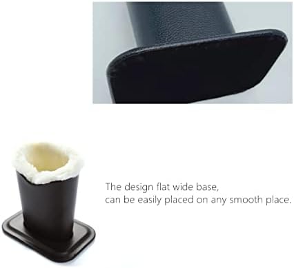 Plush Lined Eyeglass Holder, PU Leather Glasses Case with Magnetic Base, Velvet Plush Fluffy Lined Eyeglasses Case
