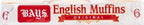 Bays Original English Muffins, 6 count, 12 oz