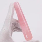 Rose Quartz Crystal Gua Sha Scraping Massage Acupressure Therapy Stick for Face, Eyes, Body Relaxation, Natural Pink Crystal Stone Trigger Point Massage Tool, Reduce Muscle Soreness and Pain Relief