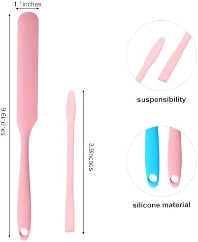 6PCS Non-Stick Wax Spatulas Set, Silicone Spatula Hair Removal Sticks Applicator Reusable Hard Wax Scraper,Eyebrow Wax Sticks For Home Salon Body Use (6PCS)