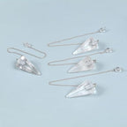 Justinstones Natural Clear Quartz Gemstone Rock Crystal Hexagonal Pointed Reiki Chakra Pendant Pendulum